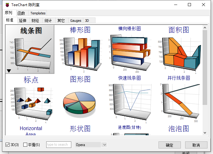 圖表型別選擇器