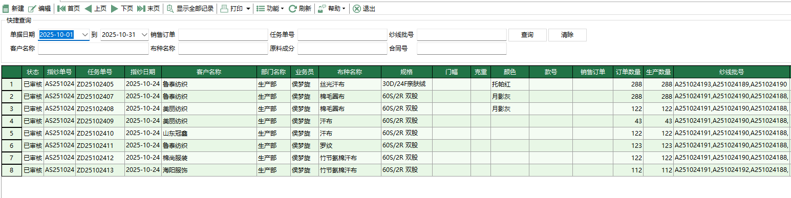 圖1 織造指紗單