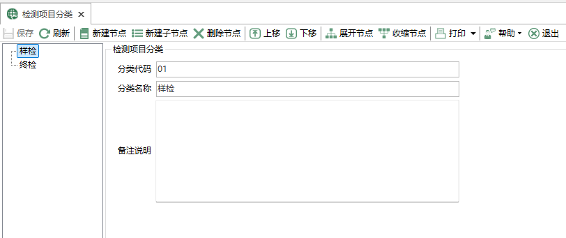 圖1 檢測專案分類