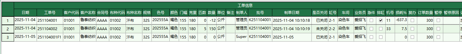 圖2 訂單詳細情況