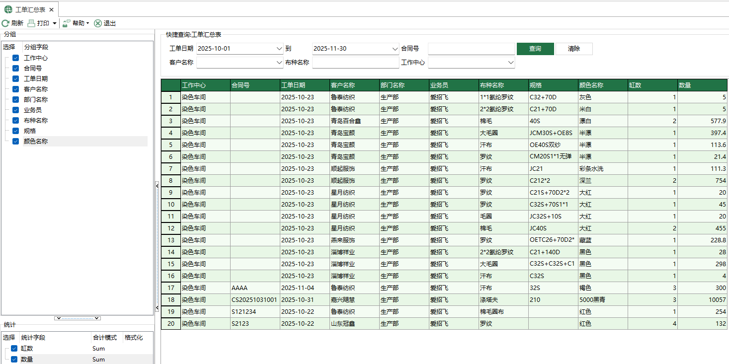 圖1 工單彙總表