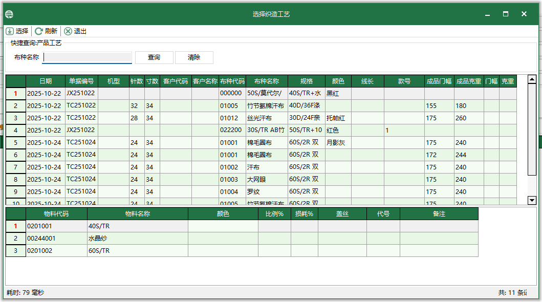 圖3 選擇織造工藝